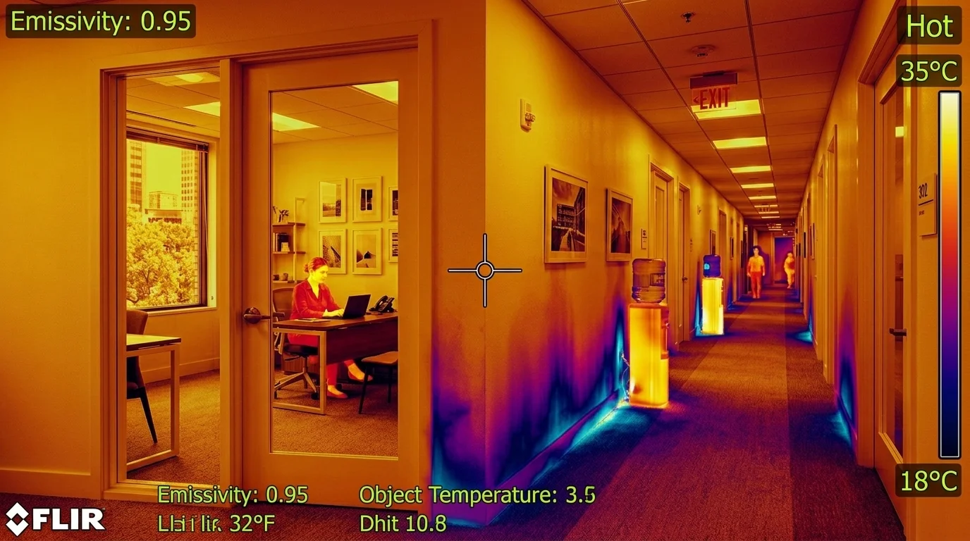 FLIR thermal false-color ironbow thermogram