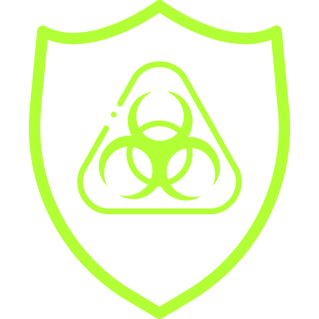 Biohazard Cleanroom Containment Shield Icon