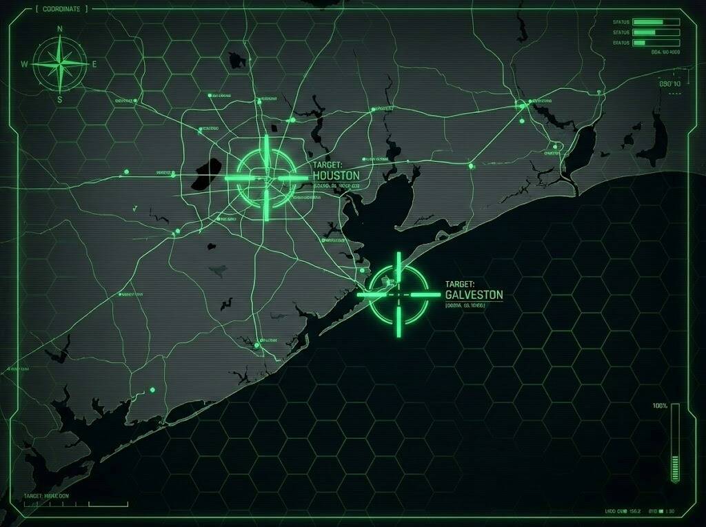 Galveston, Houston, and Brazoria County Coverage Map