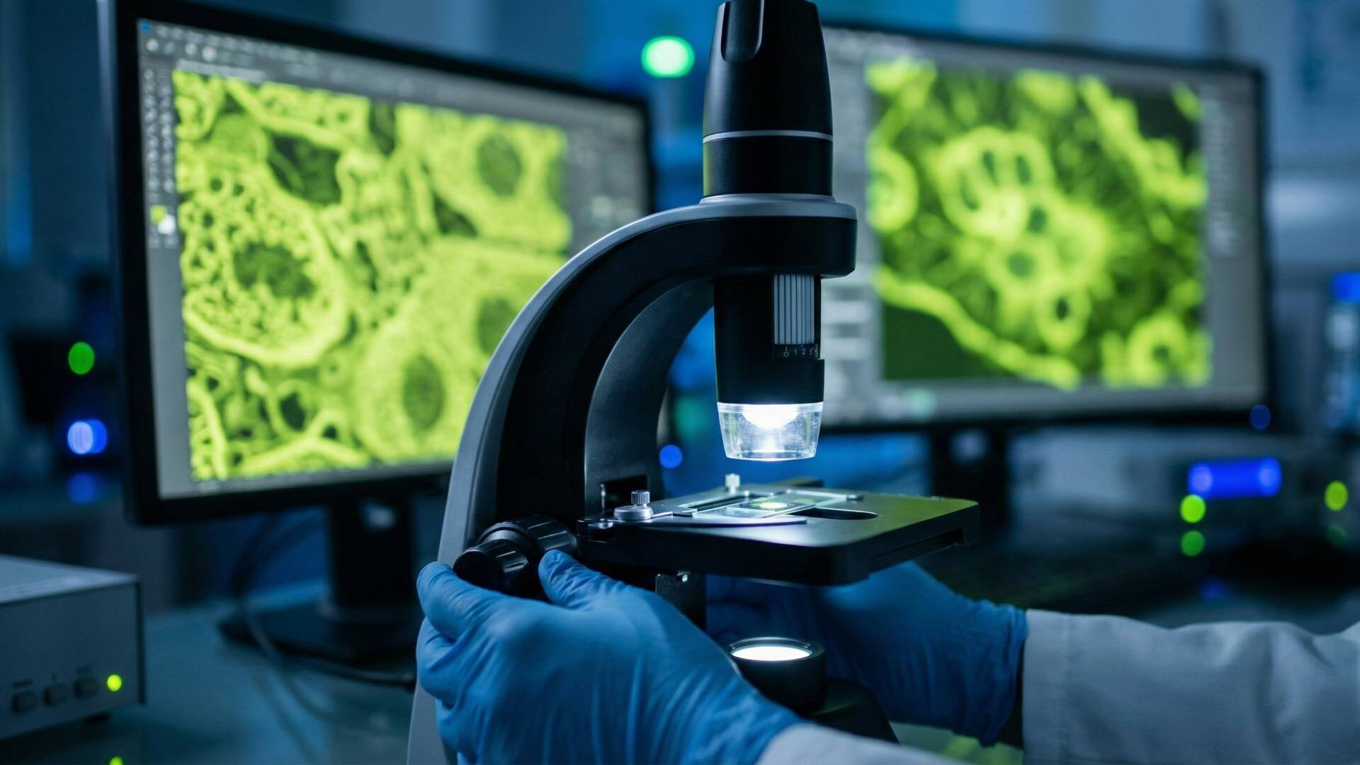 Environmental Science and Protection Technicians Conducting Optical Microscopy Analysis